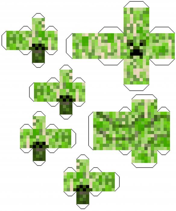 Крипер из бумаги: Minecraft Creeper